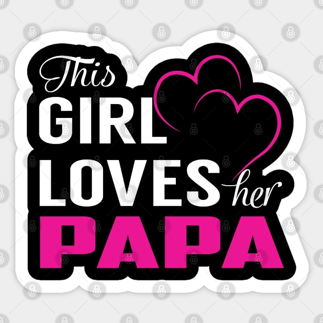 This Girl Loves Her PAPA Sticker by LueCairnsjw